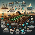 DALL·E 2024 06 25 11.57.31 A comprehensive landscape image titled Soil Health Management Platform Overview that visually represents the following information 1 Impact of Soi