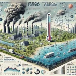 DALL·E 2024 07 03 11.21.42 A detailed landscape image showcasing the problem statement of carbon emissions and environmental impact. The image should include depictions of carbo