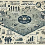 DALL·E 2024 07 24 12.02.49 A detailed landscape image summarizing the overall research and analysis for a comprehensive educational platform on financial literacy. The image sho