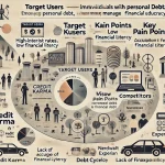 DALL·E 2024 07 24 12.17.12 A detailed landscape image summarizing the overall research and analysis for a platform addressing personal debt management and financial education. T