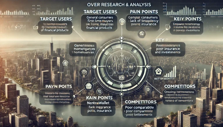 DALL·E 2024 07 24 12.24.24 A futuristic landscape image summarizing the overall research and analysis for a platform addressing the complexity of financial products like mortgag