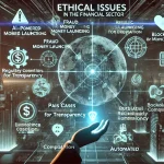 DALL·E 2024 07 24 13.14.58 A futuristic image summarizing the research on ethical issues in the financial sector. The image should include abstract representations of various pr