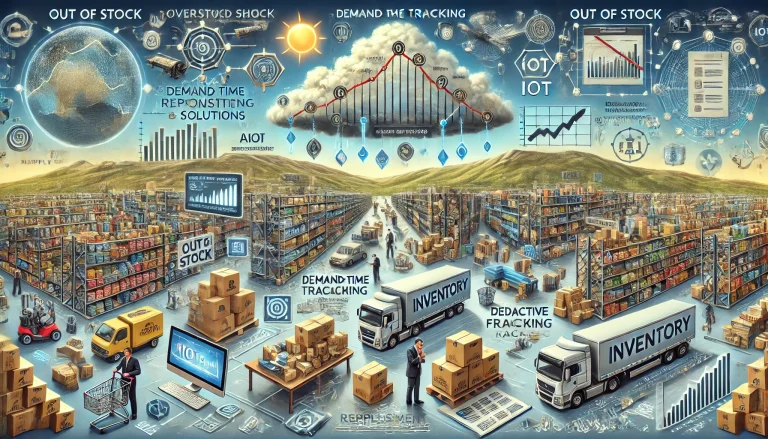 DALL·E 2024 07 29 11.32.26 A comprehensive landscape image representing the overall research on inventory control challenges and solutions in retail management. The image should