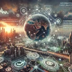 DALL·E 2024 08 14 12.43.14 A futuristic landscape image representing the overall research on crisis management for financial firms. The image should depict a resilient global fi